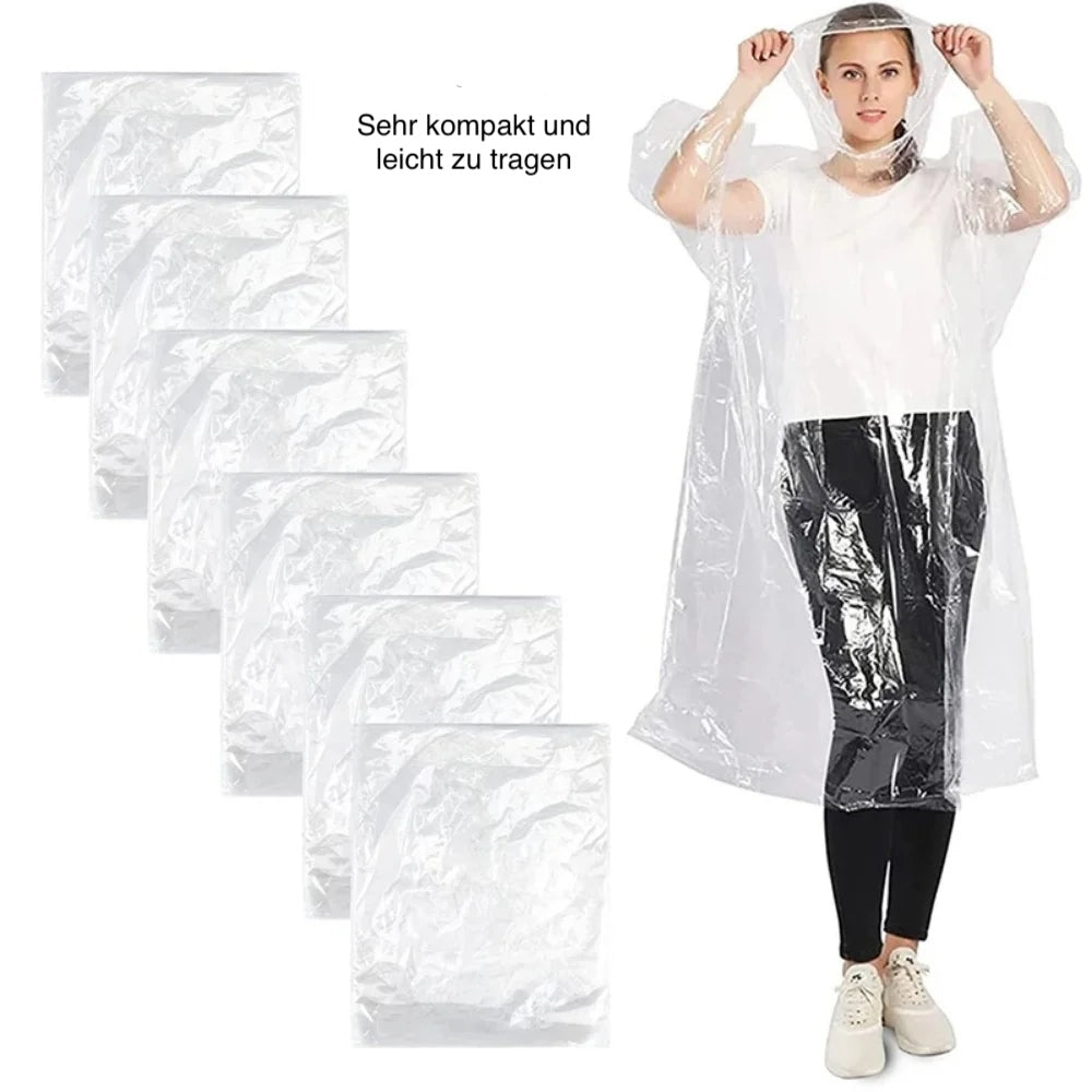 Einweg-Regenponchos mit Kapuze – immer trocken unterwegs!